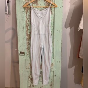 Women’s Free People Movement “touch the sky” light blue unitard jumpsuit